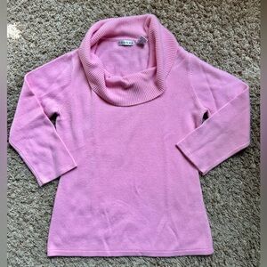 Women’s Hannah Cowl Neck Sweater; Pink; Size M